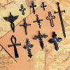 Image de Pendentifs Religieux en Alliage de Zinc Croix Noir 10 Pcs