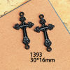 Image de Pendentifs Religieux en Alliage de Zinc Croix Noir 10 Pcs