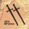 Image de Pendentifs Religieux en Alliage de Zinc Croix Noir 10 Pcs
