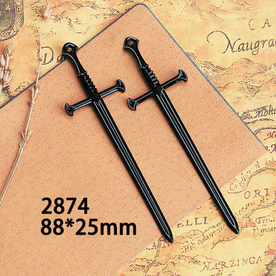 Picture of Zinc Based Alloy Religious Pendants Black Cross