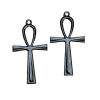 Image de Pendentifs Religieux en Alliage de Zinc Croix Noir 10 Pcs