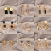 Imagen de Elegante Pendientes Chapado en Oro 1 Par