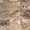 Imagen de Elegante Pendientes Chapado en Oro 1 Par