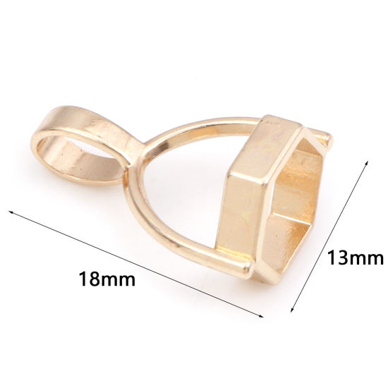 Picture of Zinc Based Alloy Pendant Pinch Bails Clasps Gem Hexagonal Column Accessories