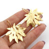 Picture of Copper Flora Collection Ear Wire Hook Earrings Real Gold Plated Leaf
