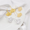 Picture of Copper Flora Collection Ear Wire Hook Earrings Real Gold Plated Leaf