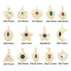 Picture of Brass Galaxy Charms Gold Plated Micro Pave Clear Cubic Zirconia