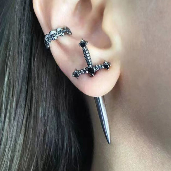 Image de Boucles d'Oreilles Dessous de Lobes Épée 1 Paire