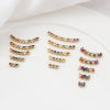 Picture of Brass Connectors Gold Plated Arc Multicolour Cubic Zirconia