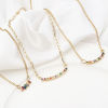 Picture of Brass Connectors Gold Plated Arc Multicolour Cubic Zirconia