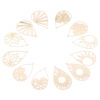 Picture of Iron Based Alloy Filigree Stamping Pendants KC Gold Plated Drop Hollow