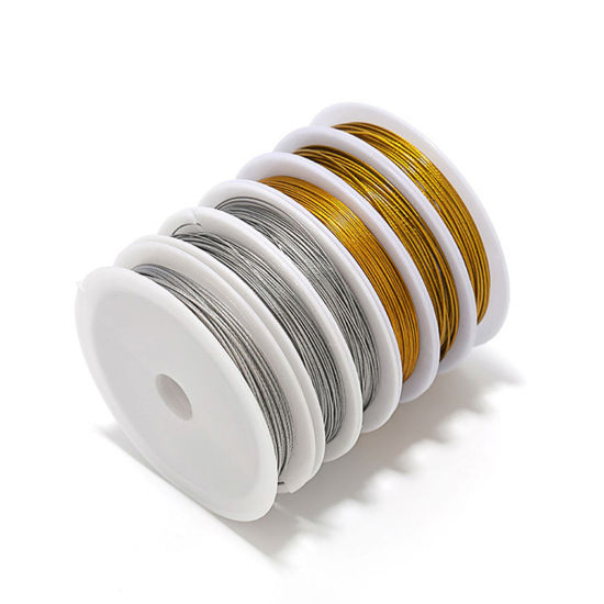 Image de Cordon/Fil en 304 Acier Inoxydable Multicolore 1 Rouleau
