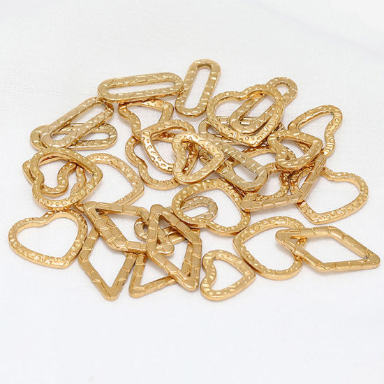 Immagine di 304 Acciaio Inossidabile Charms Cuore Struttura 5 Pz