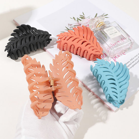 ABS おしゃれ ヘアクロークリップクランプ 多色 葉 透かし 1 個 の画像