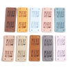 Picture of PU Label Tags Rectangle Multicolor Heart Pattern " Made With Love " Faux Suede 5cm x 2cm 