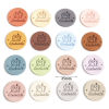 Picture of PU Label Tags Round Multicolor Sewing Machine Pattern " Hand Made " Faux Suede 25mm Dia.