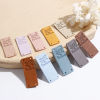 Picture of PU Label Tags Rectangle Multicolor Bird Pattern " Handmade " Faux Suede 5cm x 2cm 