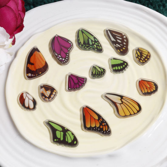 Image de Breloques en Acrylique Insecte Aile de Papillon Multicolore 10 Pcs