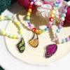 Imagen de Acrílico Insecto Colgantes Charms Ala de Mariposa Multicolor 10 Unidades