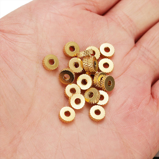 Image de Perles en 304 Acier Inoxydable Plat-Rond 6mm x 2mm, 10 Pcs