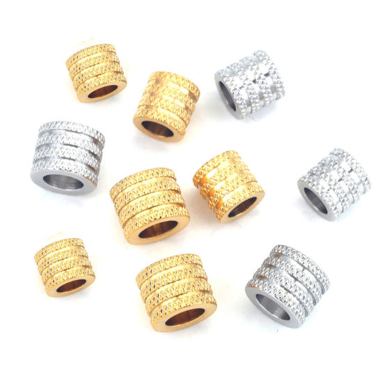 Immagine di 304 Acciaio Inossidabile Perline Cilindrico Striscia 5 Pz