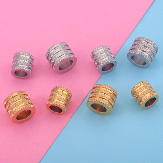 Immagine di 304 Acciaio Inossidabile Perline Cilindrico Striscia 5 Pz