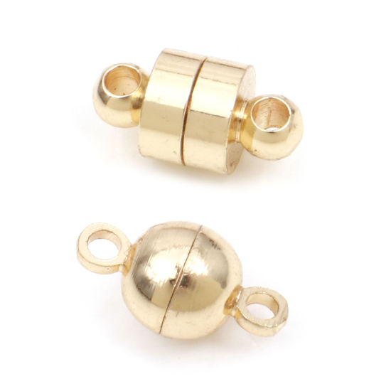 Imagen de Latón Corchetes Magnéticos 14K Oro Real Chappado 2 Unidades