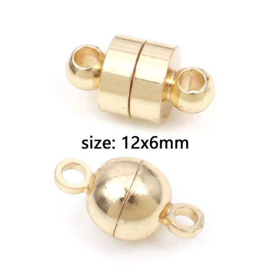Imagen de Latón Corchetes Magnéticos 14K Oro Real Chappado 2 Unidades