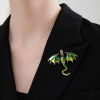 Imagen de Elegante Pin Broches Dragón Multicolor Esmalte 1 Unidad