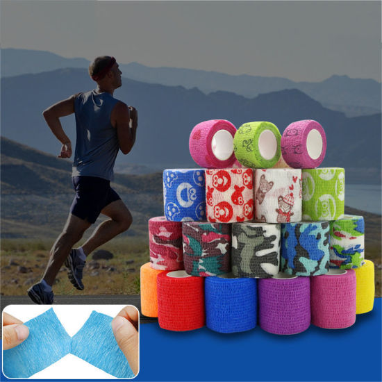 Imagen de No Tejidos Elástica Médico Venda Cinta para Primera Curación Deportes Muñequera Multicolor 1 Rollo