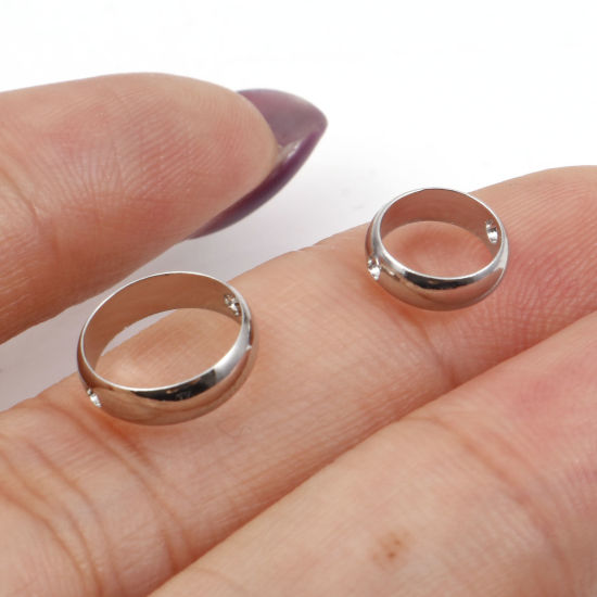 Image de Cadres de Perles en Laiton Plaqué Or Véritable Boucle Ouvert 10 Pcs
