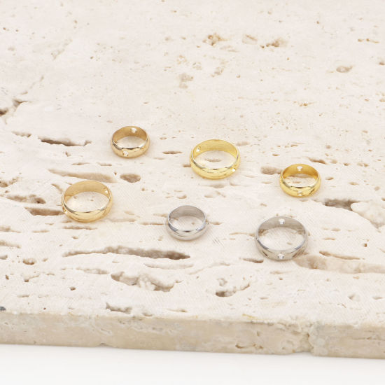 Image de Cadres de Perles en Laiton Plaqué Or Véritable Boucle Ouvert 10 Pcs