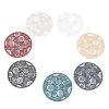 Picture of Iron Based Alloy Charms Multicolor Round Spiral Painted 25mm Dia.