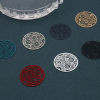 Picture of Iron Based Alloy Charms Multicolor Round Spiral Painted 25mm Dia.
