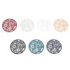 Picture of Iron Based Alloy Charms Multicolor Round Spiral Painted 25mm Dia.