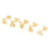 Picture of 304 Stainless Steel Stylish Ear Post Stud Earrings Gold Plated Fishtail Scissors