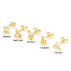 Picture of 304 Stainless Steel Stylish Ear Post Stud Earrings Gold Plated Fishtail Scissors