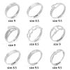Bild von 304 Edelstahl Offen Verstellbar Ring Silberfarbe 1 Stück