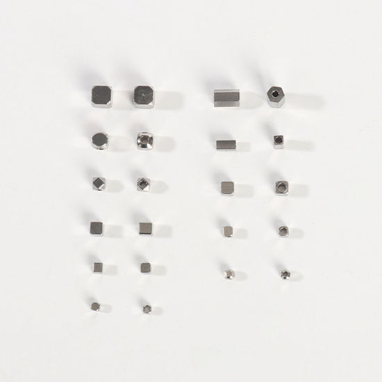Image de Perles en 304 Acier Inoxydable Géométrique Argent Mat 20 PCs