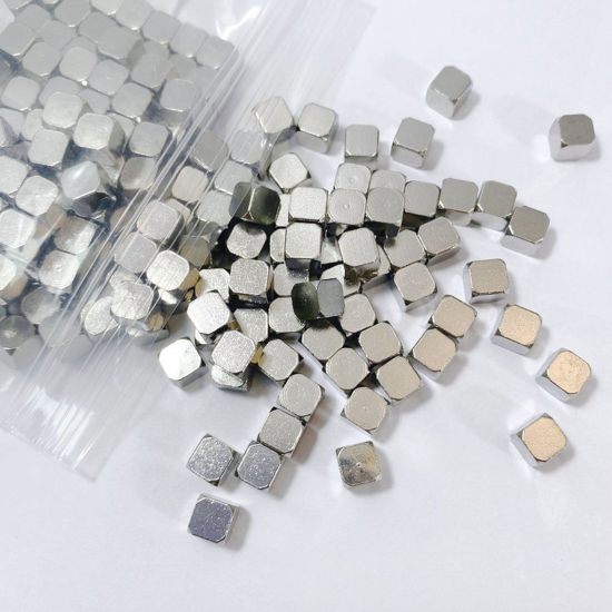 Image de Perles en 304 Acier Inoxydable Géométrique Argent Mat 20 PCs