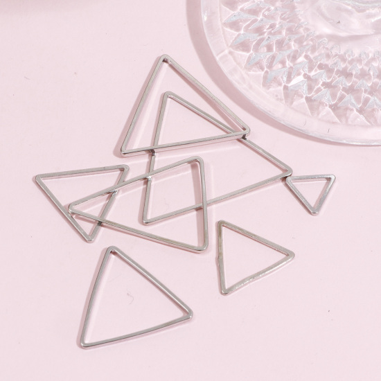 Image de 20 Pcs Connecteurs Pendentifs de Cadre de Lunette Géométrique en Laiton Plaqué Or KC