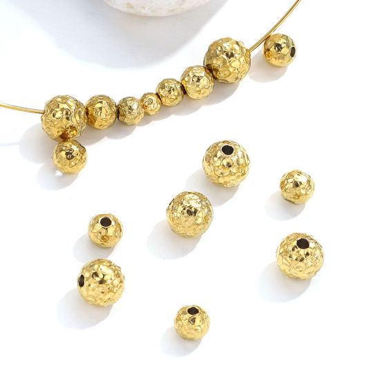 Image de Perles en 304 Acier Inoxydable Multicolore Texture 5 Pcs