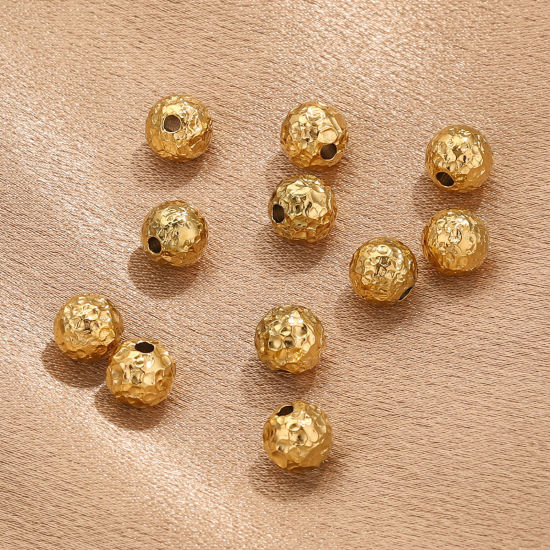 Image de Perles en 304 Acier Inoxydable Multicolore Texture 5 Pcs