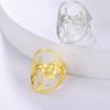 Picture of 304 Stainless Steel Stylish Open Adjustable Rings Multicolor Bird Animal Flower 17.3mm(US Size 7)