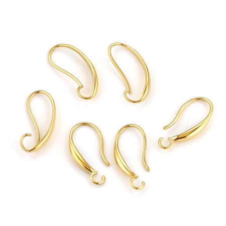 316L Acero Inoxidable Gancho para la oreja Multicolor Con Lazo 2 Unidades