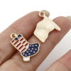 Picture of Zinc Based Alloy Sport Charms Gold Plated Red & Blue Flag Of The United States Enamel