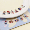 Picture of Zinc Based Alloy Sport Charms Gold Plated Red & Blue Flag Of The United States Enamel