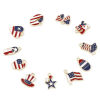Picture of Zinc Based Alloy Sport Charms Gold Plated Red & Blue Flag Of The United States Enamel