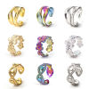 Picture of Eco-friendly 304 Stainless Steel Open Rings Multicolor