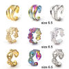Picture of Eco-friendly 304 Stainless Steel Open Rings Multicolor